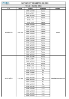 Natação Terças E Quintas Feiras