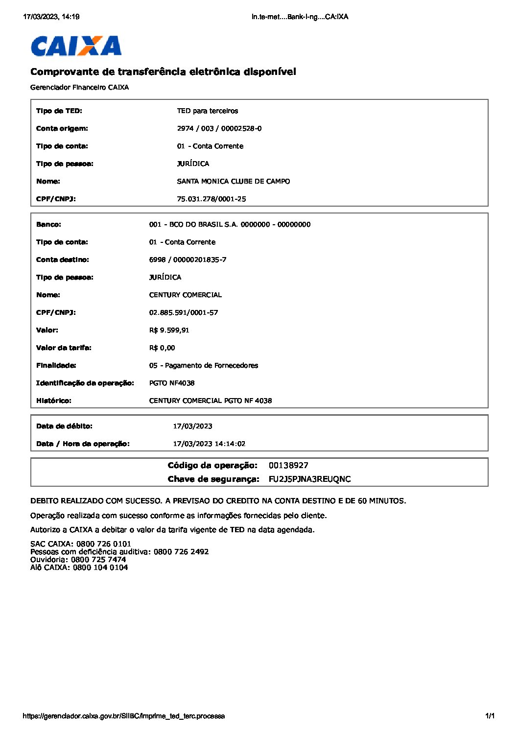 19. Edital 01.2023 Pgto NF 4038 Century
