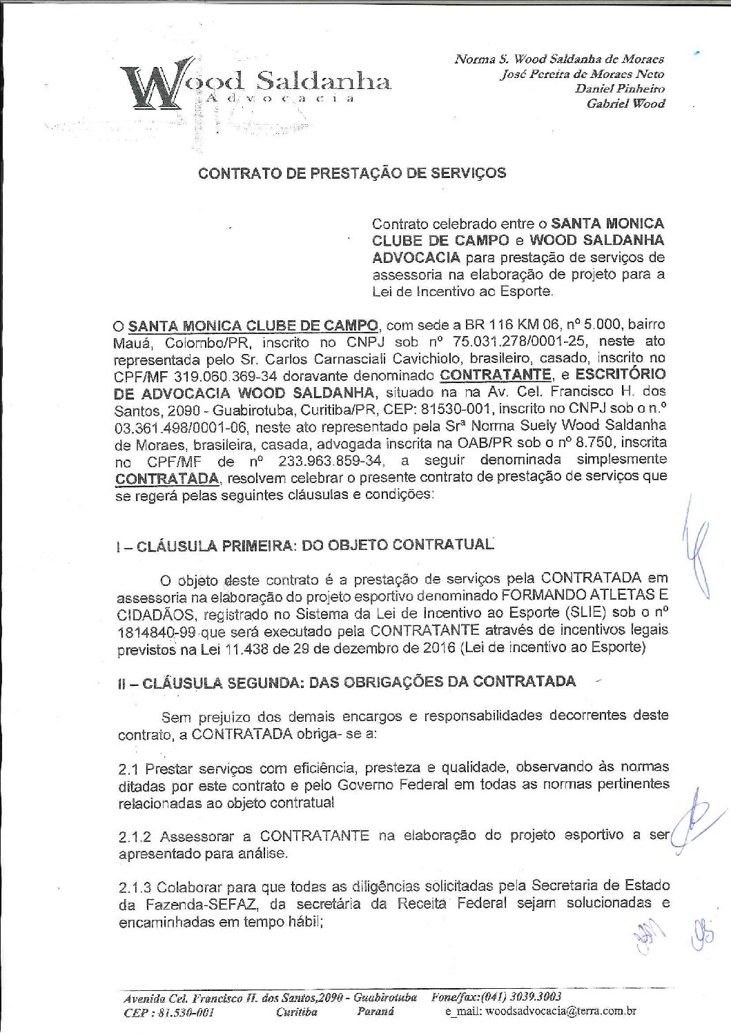 Contrato Wood Saldanha