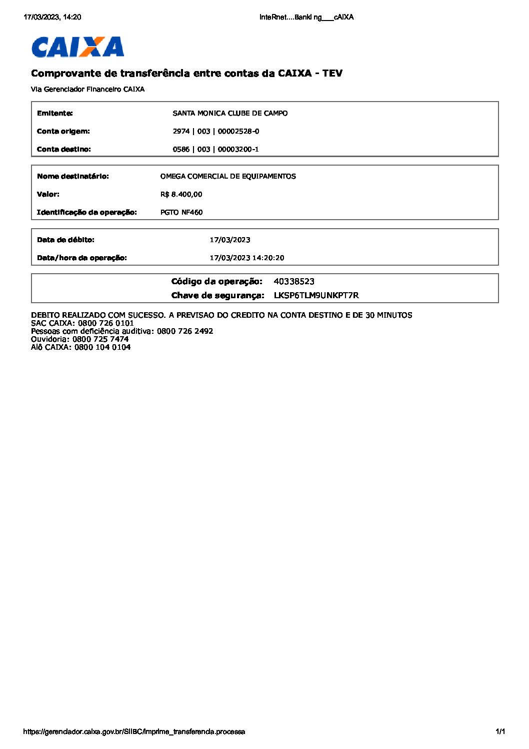 Edital 02.2023 Pgto NF 460 Omega