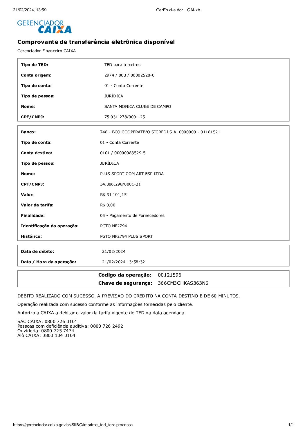 Edital 03.2023 Pgto NF 2794 Plus Sport