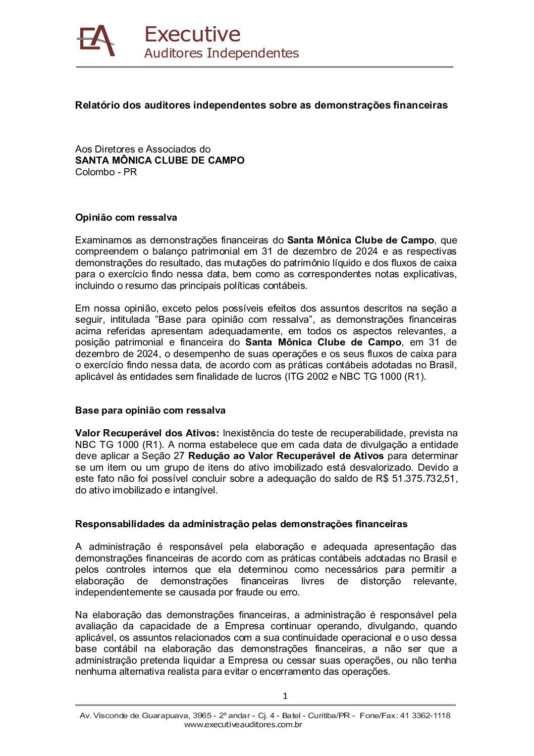 Parecer Da Auditoria 2024