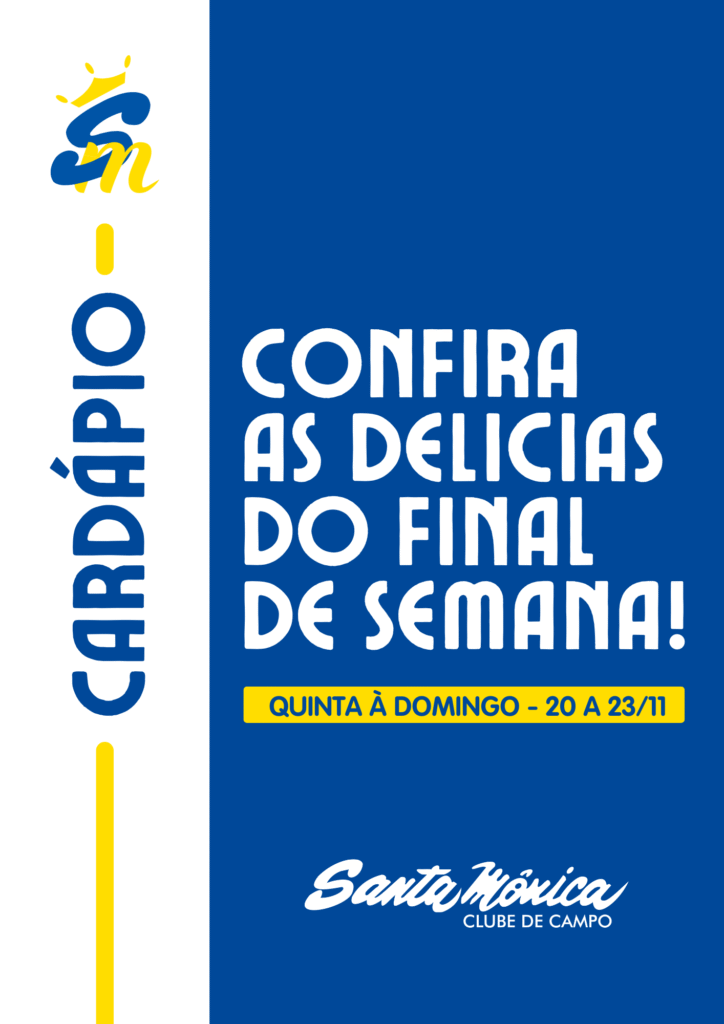 Confira os cardápios deste final de semana - 22 e 23/11!