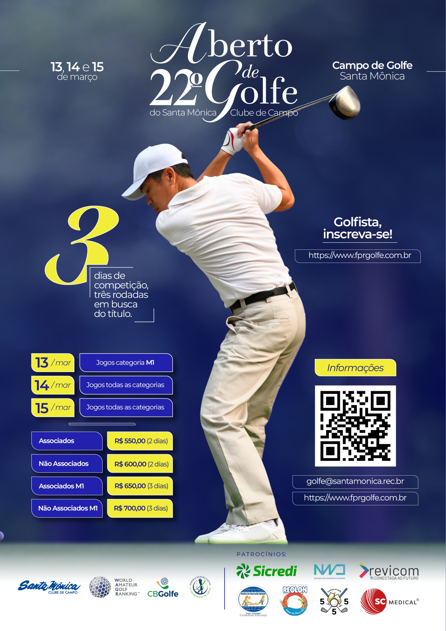 22º Aberto de Golfe do Santa Mônica acontece de 13 a 15 de março de 2026