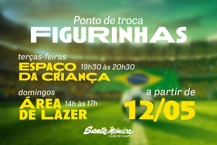 Santa Mônica Clube de Campo entra no clima da Copa com troca de figurinhas