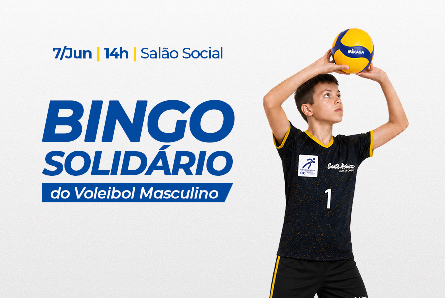 Participe do Bingo Solidário em Apoio ao Voleibol Masculino do Santa Mônica